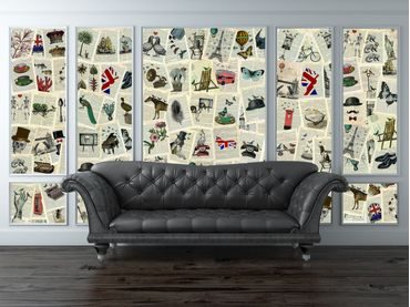 1Wall Kreatívna koláž na stenu 64 dielov 37,5 x 27,5cm Marion McConaghie