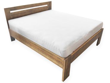 Dubová postel Grandioso 4 cm masiv / tmavé moření - výstavní kus