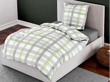 Bierbaum krepová obliečka 6958 Nika 140x200/70x90 cm - zelená