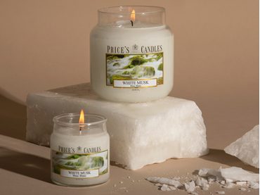 PRICE´S MAXI sviečka v skle Limetka a bazalka - horenie 150h