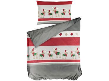 Bierbaum obliečka bavlnený satén 3406 Antracit Check 140x200/70x90 cm