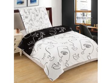 Homeville obliečky mikroplyš Face 140x200/70x90 cm