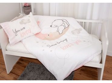 Flanelové obliečky pre bábätká Dinos 100x135/40x60cm