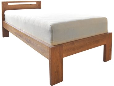 Dubová postel Mono Klasik 4 cm masiv rustik
