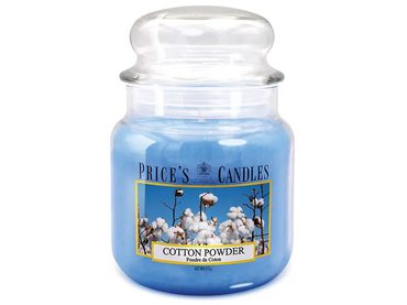 PRICE´S MIDI sviečka v skle Bavlnený kvet - horenie90h