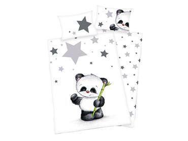 Obliečky pre bábätká Panda a hviezdičky 135x100/40x60cm