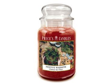 PRICE´S MAXI sviečka v skle Festive Warmth - horenie 150h