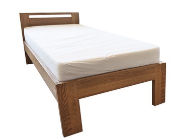 Dubová postel Mono Klasik 4 cm masiv rustik - olej Dark Oak