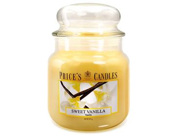 PRICE´S MIDI sviečka v skle Sladká vanilka - horenie 90h