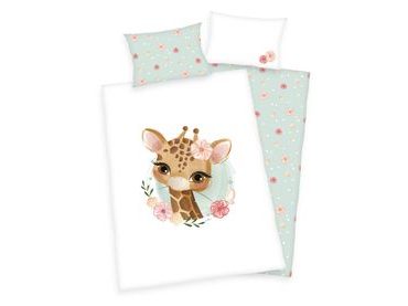Flanelové obliečky pre bábätká Žirafa 100x135/40x60cm
