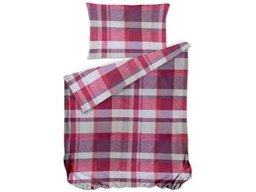 Bierbaum obliečka bavlnený satén 3725 Check Burgundy 140x200/70x90 cm