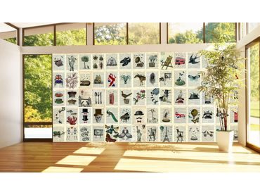 1Wall Kreatívna koláž na stenu 64 dielov 37,5 x 27,5cm Farma