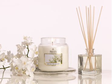 PRICE´S MAXI sviečka v skle Limetka a bazalka - horenie 150h