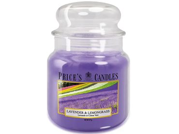 PRICE´S MIDI sviečka v skle Lavender & Lemongrass - horenie 90h