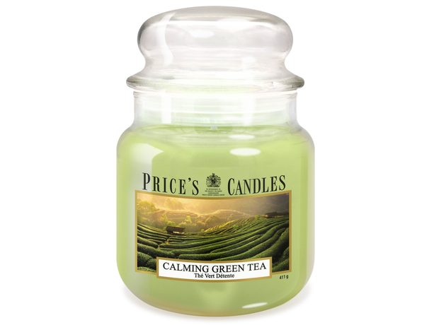 PRICE´S MIDI sviečka ve skle Calming Green Tea - horenie 90h