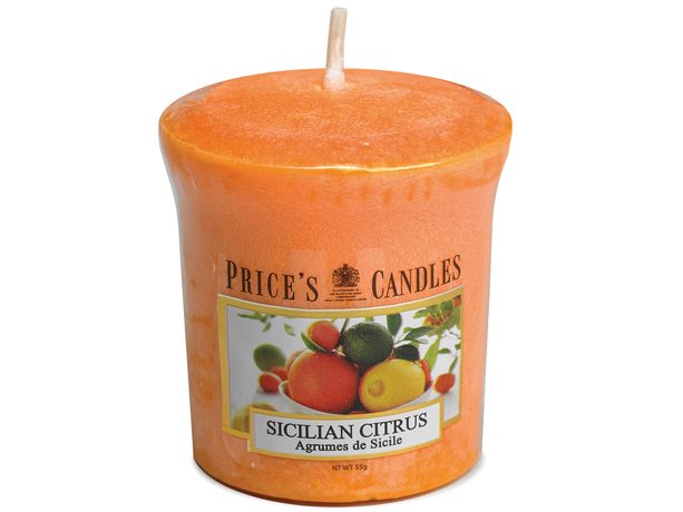 FRAGRANCE votivná sviečka Sicílské citrusy - horenie 15h