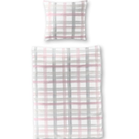 Bierbaum krepová obliečka 6958 Nika 140x200/70x90 cm - ružová