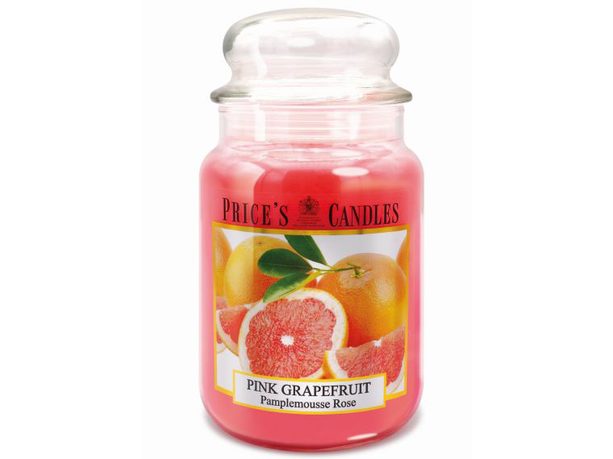 PRICE´S MAXI sviečka v skle Ružový grapefruit - horenie 150h