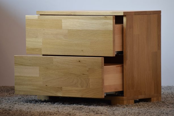 Noční stolek Lemvig dub cink - výstavní kus