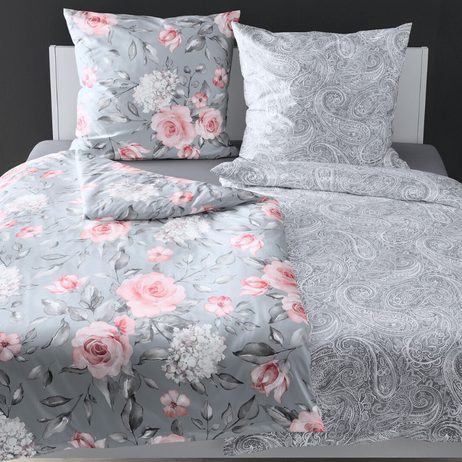 Bierbaum obliečka bavlnený satén 3684 Paisley Grey