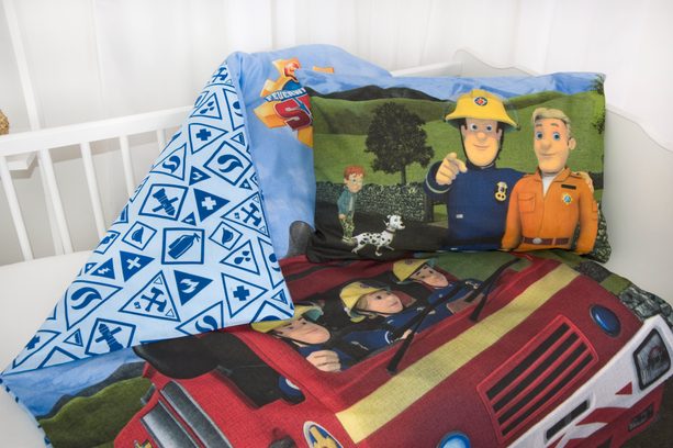 Obliečky pre bábätká hasič Sam 100x135/40x60cm