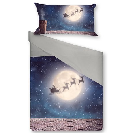 3D talianská obliečka 100% bavlna Christmas night