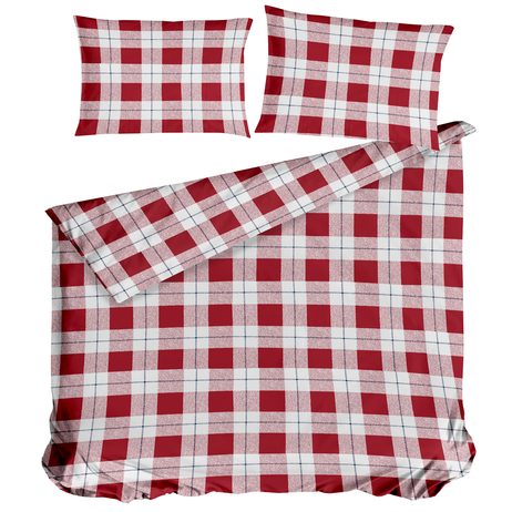 Talianská obliečka bavlna LUX Scozzese Rosso