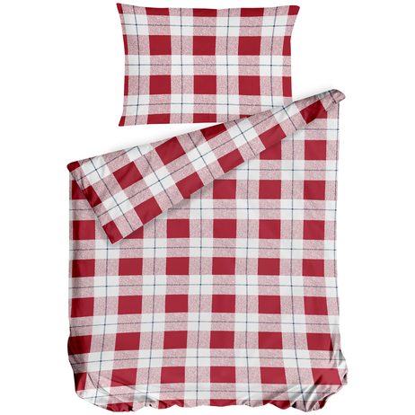 Talianská obliečka bavlna LUX Scozzese Rosso