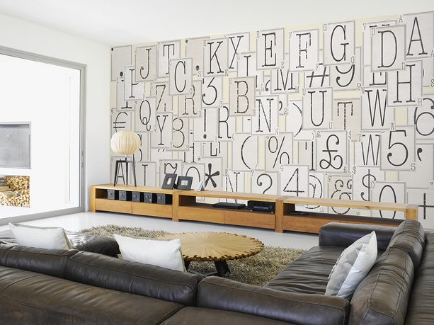 1Wall Kreatívna koláž na stenu 64 dielov 37,5 x 27,5cm Klasické písmo