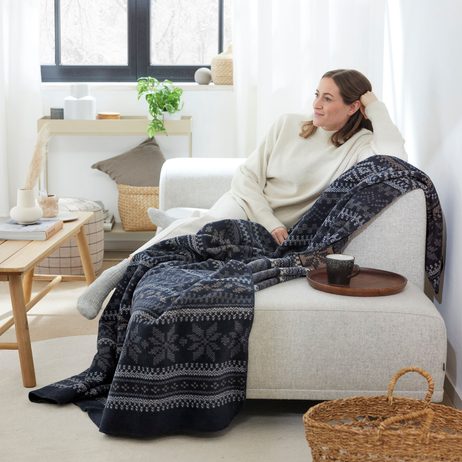 IBENA akrylový pléd Skien 150x200 cm  so zimným motívovm