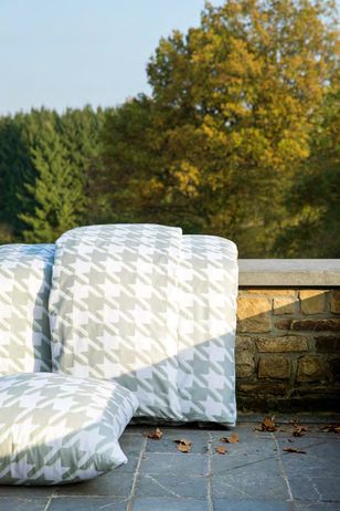 Mistral Home obliečka bavlnený satén Pied de Poule sivá