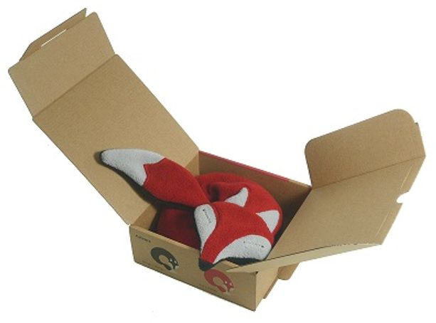 LESCHÍ Hřející polštářek lišák Noah 30x25cm červená/černá