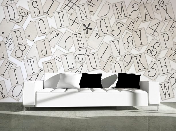 1Wall Kreatívna koláž na stenu 64 dielov 37,5 x 27,5cm Klasické písmo