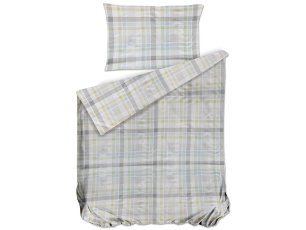 Bierbaum obliečka bavlnený satén 3733 Check Beige 140x200/70x90 cm