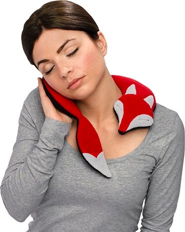 LESCHÍ Hřející polštářek lišák Noah 30x25cm červená/černá