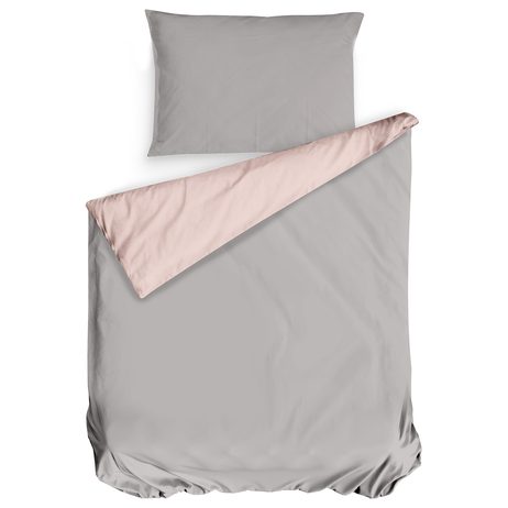 Mistral Home obliečka bavlnený perkál Doubleface sivo-béžová/pudrová rúžová