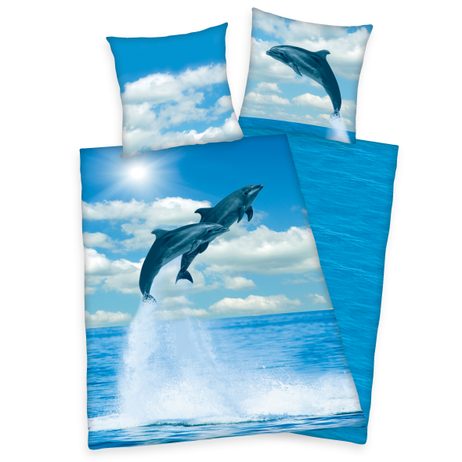 Obliečky Dolphins 140x200/70x90cm
