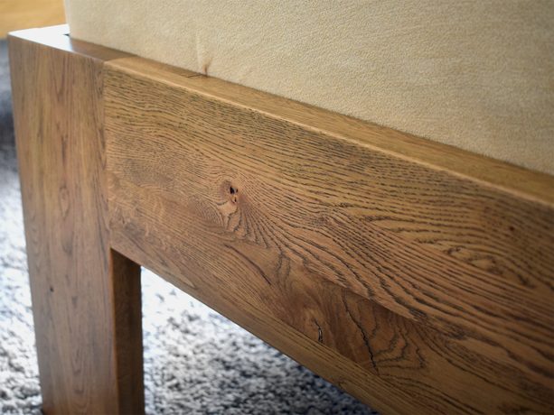 Dubová postel Grandioso 4 cm masiv  / tmavé moření - výstavní kus