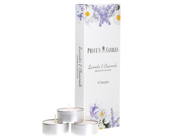 Price's vonné čajové sviečky Lavender & Chamomile 10ks