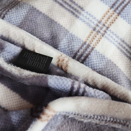 Pléd Mistral Home Flannel printed Navy check modrá 150x200 cm