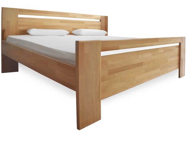 Dubová postel Grandioso Plus 4 cm masiv cink - výstavní kus