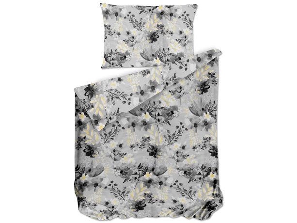 Bierbaum obliečka bavlnený satén 6475 Yellow Garden 140x200/70x90 cm