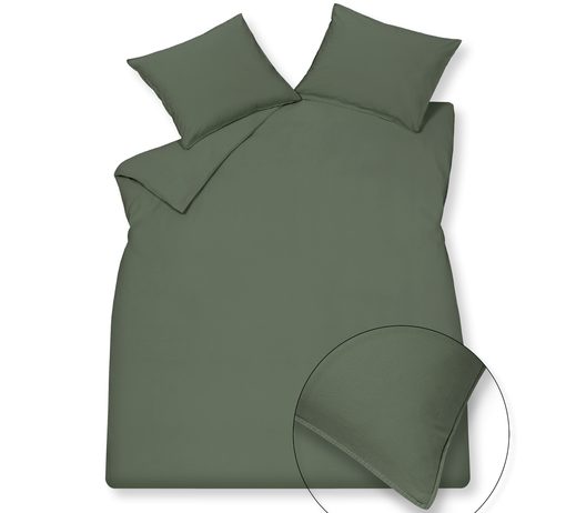 Luxusná bavlnená obliečka VANDYCK Washed Cotton Earth green
