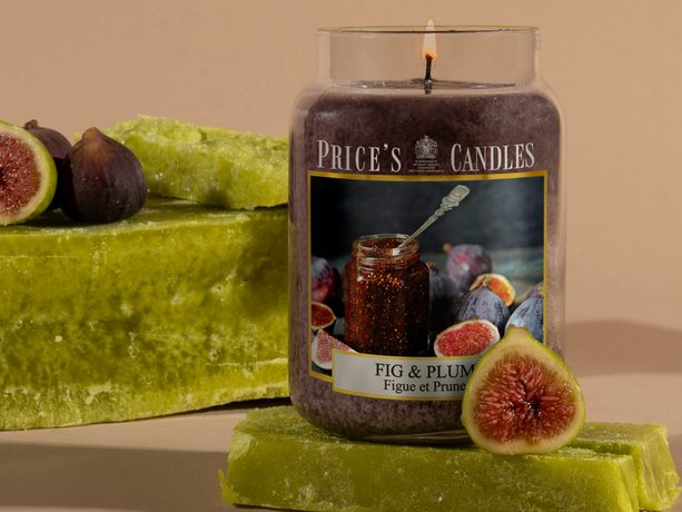 PRICE´S MAXI sviečka v skle Fig & Plum - horenie 150h