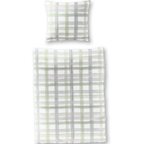 Bierbaum krepová obliečka 6958 Nika 140x200/70x90 cm - zelená