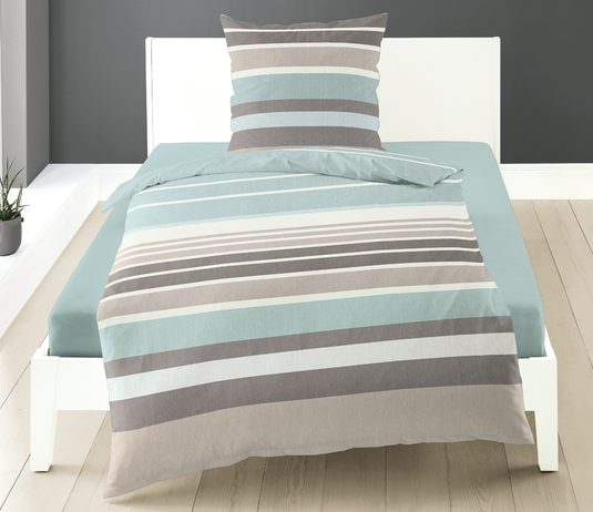 Bierbaum obliečka bavlnený satén 6699 Stripe Mint 140x200/70x90 cm