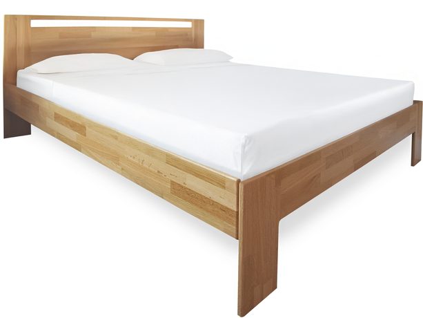 Dubová postel Duos 2,5 cm masiv cink - výstavní kus