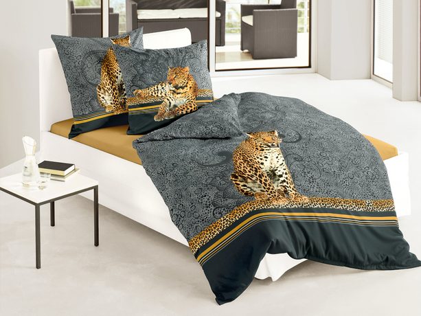 Bierbaum obliečka bavlnený satén 5179D Leopard 140x200/70x90 cm