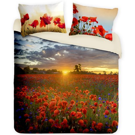 3D talianské obliečky 100% bavlna Papaveri