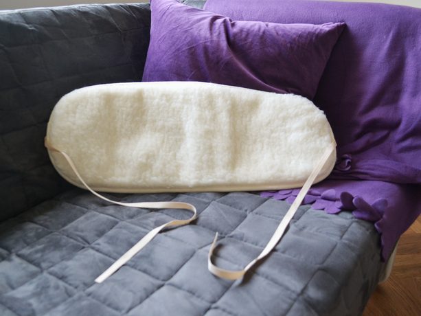 Bedrový ľadvinový pás Merino ovčia vlna 56x23cm